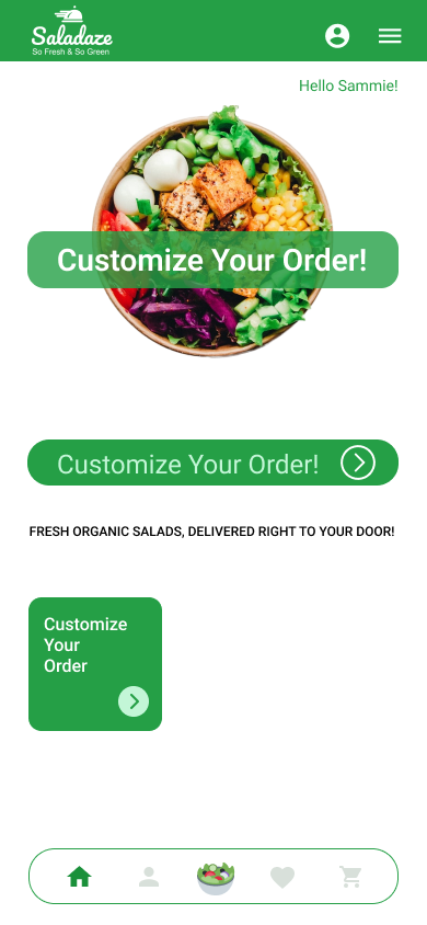 Saladaze- customize salad page style exploration